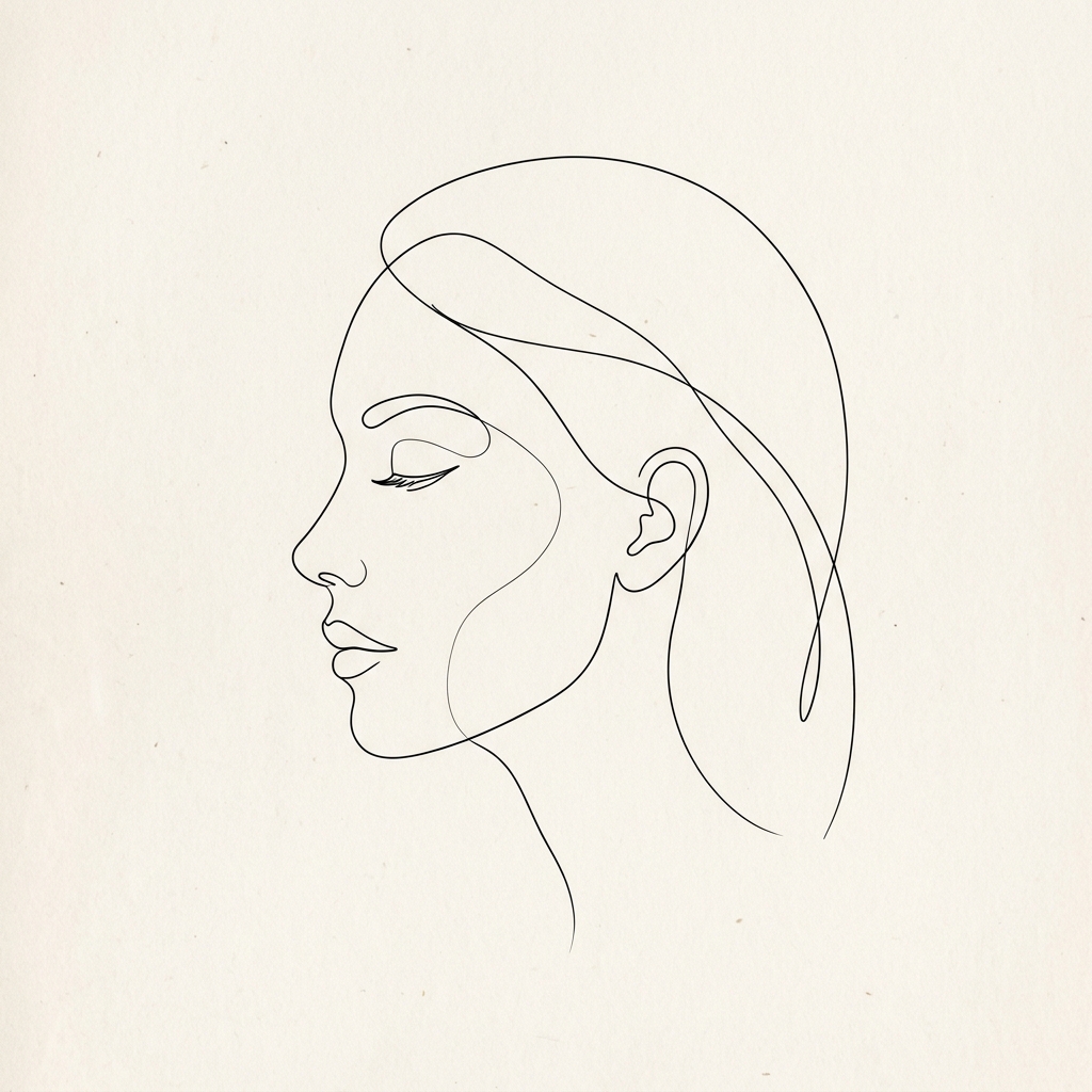 Minimalist tattoo style generated by AI