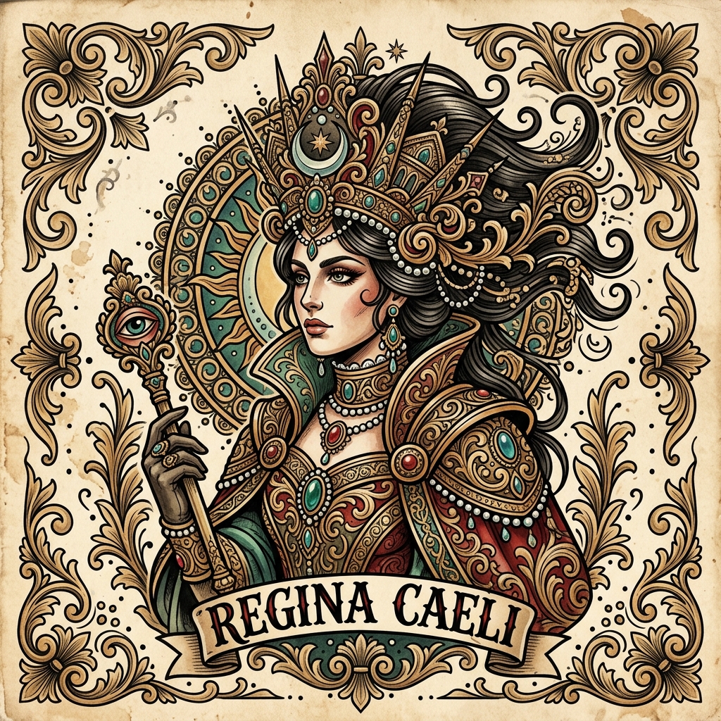 Neo-Traditional tattoo style generated by AI