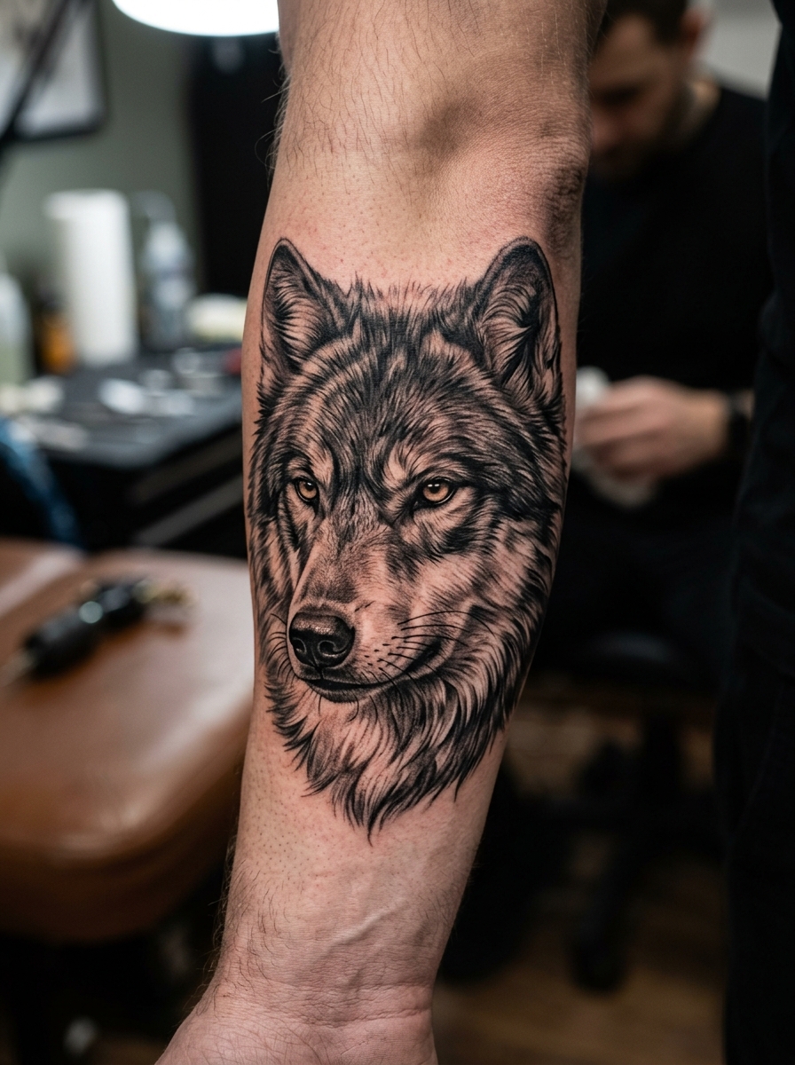 Geometric Wolf Moon
